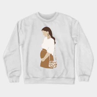 Abstract pregnant vector mother artistic Illustration Crewneck Sweatshirt